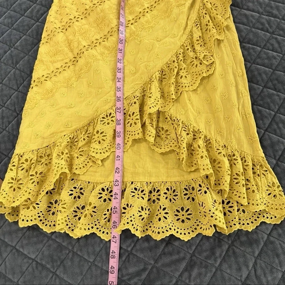 Ulla Johnson Dress size 6 Gwyneth One Shoulder Puff Sleeve Ruffle Eyelet F